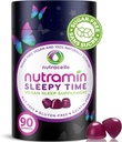 Nutramin Sleepy Time Gummy: The Vegan, Sugar- Free, Natural Melonatin 5mg for Longer Deeper Sleep - No Next-Day Grogginess, Non- Habit Forming Delicious & Drug-Free Allergy-Safe Herbal Sleep Gummies