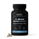 Memory & Focus Nootropic - Brain Neuro Matrix dengan Ginkgo Biloba & Huperzine A - Vegan, Natural, Caffeine- Free - Supports Clarity & Mood for Students, Seniors & Professionals - 90 Caps 3-Month Suppply