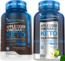 Herbtonics Apple Cider Vinegar Capsules with Keto BHB - Sufforts Ditraffic, Detox, and Metabolisme for Women and Men, Sugar- Free, Keto Formula.