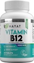 HAYAT Vitamin Vegan Natural Vitamin B12 1000 MCG, Tambahan Dietary for Energy Metabolism Dukungan, 2 Bulan Supply, Semua Natural, Sertifikasi Halal, 60 Tablet, dibuat di Amerika Serikat