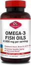 Omega- 3 Fish Oils, 2000mg per Serving - Membantu Dukungan Otak & Heart Health, 120 Count, (73)