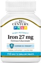Abad ke-21 Besi 27 Mg Ferrous Gluconate Tablet, 1110 Count