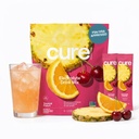 Cure Hidration 14; Plant-Based Electrolyte Drink Mix 124; No Added Sugar 14; FSA- HSA 124; Dehydration Relief Pouder Made with Coconut Water 124; Nor-GMO 124; Vegan 124; Poures of 14 Packets - Tropical Punch