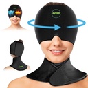 Migraine Relief Cap & Neck Ice Pack Brap Set - Soothing Headache Relief Cap dan Shoulder Cold Pack - Kompres Panas dan Dingin untuk Kepala dan Cervical - Stress, Hangover & Puffy Eyes