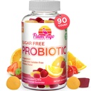 Gumi Probiotik Sugar Free-- 3 Milyar CFU Mengurangi Gas, Bloating - Probilefor Women, Anak dan Mens Probiotik Bacillus Coagulans - Natural, Vegan, Vegetarian, Kosher, Halal - 90 Gummy Progration
