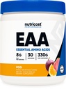 Nutricost EAA Powder 30 Servis - Passion Fruit, Orange, dan Guava (POG) - Escularity Acids - Non-GMO, Gluten Free, Vegetarian Friendly