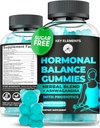 PMS Gummies Hormonal Suplemen Perempuan - Probiotic PMS Vitamin Menstrual Relief, Hot Flashes Menopause Dukungan - PMS Relief with Dong Quai, Chasteberry, Black Cohosh & Ashwagandha