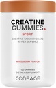 Codeage Creatine Monovrate Guohydrate - 5000mg Creatine - AstraGin Panax & Astralagus - Sport Gummy - Mixed Berry Flavor - Kettlebell Shape Vitamin - Vegan - Non-GMO - 120 Gummies