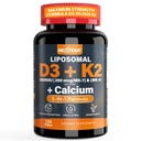 Vitamin D3 20.000 IU + Vitamin K2 (MK7) 200mcg - Optimal Vitamin D3 & K2 Softgel - Strong Bones & Muscle, Calcium Absorpsi & Imune Dukung, Membantu Deficiency D Vitamin, Easy to Swallow, Non GMO