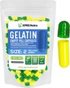 XPRS Nutra Ukuran 2 Kapsul Kosong - 100 Cacah Katup Gelatin Kosong - Pil DIY Filling - Capsule Pill Gel Murni untuk Do- It- Yourself Suplemen (Green / Kuning)