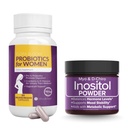 Simpan 10% pada Women 's Health & Wellness Bundle - Complete Vaginal Progories + Myo & Dro Chiositol powder for Hormonal Balance, Gut, and Urinary Support