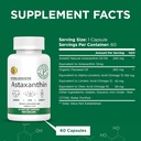 Selandia Baru - Astaxanthin 12mg dari Mikroalgae Haematococcus Pluvialis - 60 Soft Gels - GMO & GLOten Free - Antioksidant - Mendukung Gerakan Gabungan & Post Exercise Recovery, Skin & Eye Health