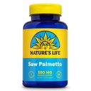 "Nature 's Life Saw Palmetto for Men 580mg - Tradisional Prostate Suplement - Men' s Health, Prostate and Urinary Tract Support w / Beta Sitosterol Sterns, 60- Day Affitee, 100 Serv, 100 Kapsul