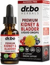Suplemen Pendukung Ginjal Kesehatan - Perkembangan Renal Renal Bersih Organik Menjatuhkan Juniper Berry Cleavers Dandelion - Renal Ginney Membersihkan Detox Urinary Track Herbal Dukungan Kidney 1oz