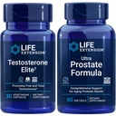 Hidup Extension Testosterone Elite, 30 Vegetarian Capsules 124; Ultra Prostate Formula, 60 softgeels 124; Heally Prostate, Testosterone Produksi Dukungan, Supplemen Pria