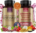 Neuro Defense Bundle: Berberine & Resveratrol Complex - Clinically Teruji Kognick, Quercetin, Alpha Lipoic Acid - Kesehatan Otak & Antioksidant - Non-GMO, Glutenfree, Vegan Suplemen