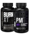 Jacked Factory Burner XT Thermogenic Fat - Appetit Suppresan & Nootropic Energy Booster (90 Capsules) & Lean PM Max Performance Weight Los, Sleep 124; (120 Capsules)