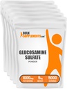 BulkSuplements.com Glucosamin Sulfate Powder - Glucosamine Suplement, Suplemen Dukungan Gabungan - Gluten Bebas, 1g per Serving, 1kg (Paket 5) (11 pon)