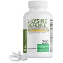 Bronson L-Lysine Defense Ammune Support Complex 1500 MG L- Lysine Plus Olive Leaf, Garlic, Vitamin C dan Zinc - Non-GMO, 250 Vegetarian Capsules