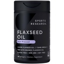 Penelitian Olahraga Flaxseed Oil Softgels 1242mg - Tanaman Berdasarkan Tambahan Omega 3 untuk Perempuan & Men - Non-GMO Diverifikasi, Soy & Gluten Bebas (200 Count)