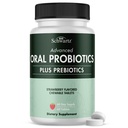 Pasokan Odorless Segar untuk orang dewasa - Strawberry Flavored Chantal Probiotic (60 Tablet, Supply 60 Hari)