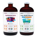 Optimum LIQUIDHEALTH Gabungan Glucosamin Chondroitin Suplemen & Daily Multi Mineral Multivitamin Bundle untuk Pria & Women - Sea Trace Mineral, Bone & Joint Health, Immune Dukungan - Dibuat di USA, Non-GMO