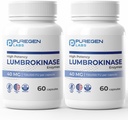 Puregen Labs Lumbrokinase 40mg per Capsule High Potency Suplement Aff14; High Activity Lumbrokinase Enzymes 124; Tidak ada Harmful Additions 124; Nor-GMO 124; Gluten Free 124; Dibuat di AS - Total 120 Vegetarian Capsules