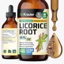 BIO KRAUTER Licorice Root Tincture - Licorice Root Extract for Digetical Support - Alkohol dan Gula Free - Vegan Drops 4 Fl.Oz.