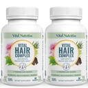 Kompleks Rambut Vital - Rambut Pertumbuhan Vitamin untuk Perempuan dan Pria - Biotin & Vitamin B - Perkembangan Rambut Berat & Nails - Hormone & Gluten Gratis-Rambut Vitamin untuk Perempuan