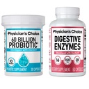 Physician 's CHOICE - Optimal Gut Health Bundle: 60 Billion Probiletic + Digetical Enzymes for Digetical Comfort and Imune Dupport