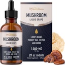 Mushroom Liquid Drops Complex 126; Lions Mane Suplement with Turkey Tail Mushroom, Reishi, Shiitake & More 14; Dukung Fungsi Kognitive, Memory & Focus 124; Non-GMO, Soy- Free 124; 2 Fl Oz, 60
