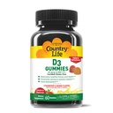 Country Life Vitamin D3 Gummies - 1,000 IU Cholecalferol, 60 Count - Support Bone & Ammune Health - Vegetarian, Gluten- Free, Strawberry & Orange Flavors - Pectin- Based, No Artificial Sweeteners