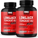 Angkatan Faktor Longjack Tongkat Ali Max, Tongkat Ali untuk Pria, Stamina dan Vitalitas Dibuat dengan Key Natural Ingredians untuk Absorpsi Superior, 1200 mg, 120 Capsules, 2-Pack