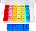 Weekly Pill Organizer 4 Kali sehari, Kotak Medicine Organizer, Perjalanan Daily Box Organizer 7 Hari, Pill Case, Pill Container Holder Holder untuk Hold Vitamin / Fish Oils.