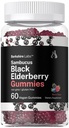 Horbaach Sambucus Black Elderberry Gummies = 124; 60 Count 124; dengan Zinc dan Vitamin C 124; Vegan, Non-GMO, Gluten Ekstrak Bebas untuk Dewasa 124; Berry Flavor 124; oleh Lab Berkshire