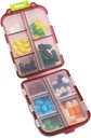 10 Kasus Complets Pill Organizer, Pengingat Kotak Obat Pengobatan Harian, Kontainer Weekly Viatemin untuk Pengobatan, Tambahan, Minyak Cod Liver, Capsules, Kalsium Tablet