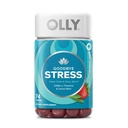 OLLY Goodbye Stress Gummy, GABA, L- Theanine, Lemon Balm, Stress Relief Suplemen, Berry - 74 Count