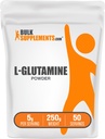 BulkSuplements.com L-Glutamine Powder - Glutamine Suplement, for Recovery & Gut Health - Unflashtened & Gluten Free, 5g (5000mg) per Serving, 250g (8.8 oz) (Paket 1)