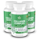 Multi Collagen Protein Peptides Supplemen Kapsul - 1800mg Collagen Complex Types I, II, V, X - Joint Dukung, Heally Hair, Skin, Nails, Beauty Vitamin, 100% Natural, Non-GMO 270ct (3)