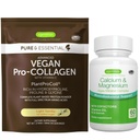 Vegan Vanilla Collagen Protein Powder + Calcium & Magnesium Complex Bundle, Dukungan Bone Comprehensive, oleh Igennus