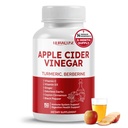 Apple Cider Vinegar 14-in-1 Tambahan dengan Turmeric Ginger Cinnamon Ginnamon Fenugreek Blueberry Milk Thistle Banaba-Dibuat di Amerika Serikat