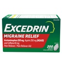 Caplet Relief Migrain Excedrin Caplets untuk Menyediakan Gejala Migraine - 200 Cacah