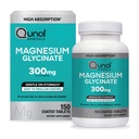 Qunol Magnesium Glycinate 300mg, 100% Glycinate Taxesium Supplemen Magnesium, 150ct Tablets