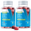 Viteey Vitamin D3 Gummies for Orang Dewasa & Teens - 5.000 IU, 125mcg, Ultra Energi- Gabungan & Muscle Health, Imune Boost - Disable Vitamin D Gummies - Vegetarian, Gelatin Free - Tasty Berry Flavored