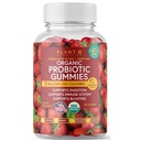 Plant.O Promitic Probiotic Gummies for Women, Men & Kids [5 Milyar CFU USDA Certifikasi] Bantuan Dibuffic, Bloating, Constipation & Imune System, Strawberry Flavor, 30 Chewable Progories