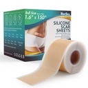 Scar Scar Sheets Profesional (1.6 "x 150" Scar Rolls-3.8M) - Scar Removal Treatment - Manfable Silicone Scar Tape Tipe Keloid, C-Section, Pembedahan, Bakar, Acne et