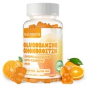 Nutravita Glucosamin Chondroitin Gummies dengan MSM & Elderberry Extra Strength - Dukungan Bersama, antioksidant Suppport Ammune untuk Dewasa, Men & Women.60 Orange Chews