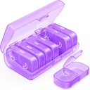 AUVON XL Weekly Pill Organizer 2 Times sehari, AM PM Pill Case dengan Opening One-Side Large for Easy to Use, Pill Box 7 Day Travel Organizer for Mediactions, Vitamin, Fish Oils, Suplemen