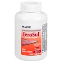 Mayor FeroSul - Ferrous Sulfate 325 mg Tablet - Iron Suplement for Women and Men - Specially Coated Eister-to-Swallow Tablet - Merah - 1000 Count