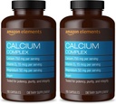 Elemen Kalsium Kompleks dengan Vitamin D, 250 mg Kalsium (3 per Serving), Vegan, 195 Capsules (Packaging May Vary), Mendukung Bones Strong dan Imune Health (Paket Kesehatan Imune (2)